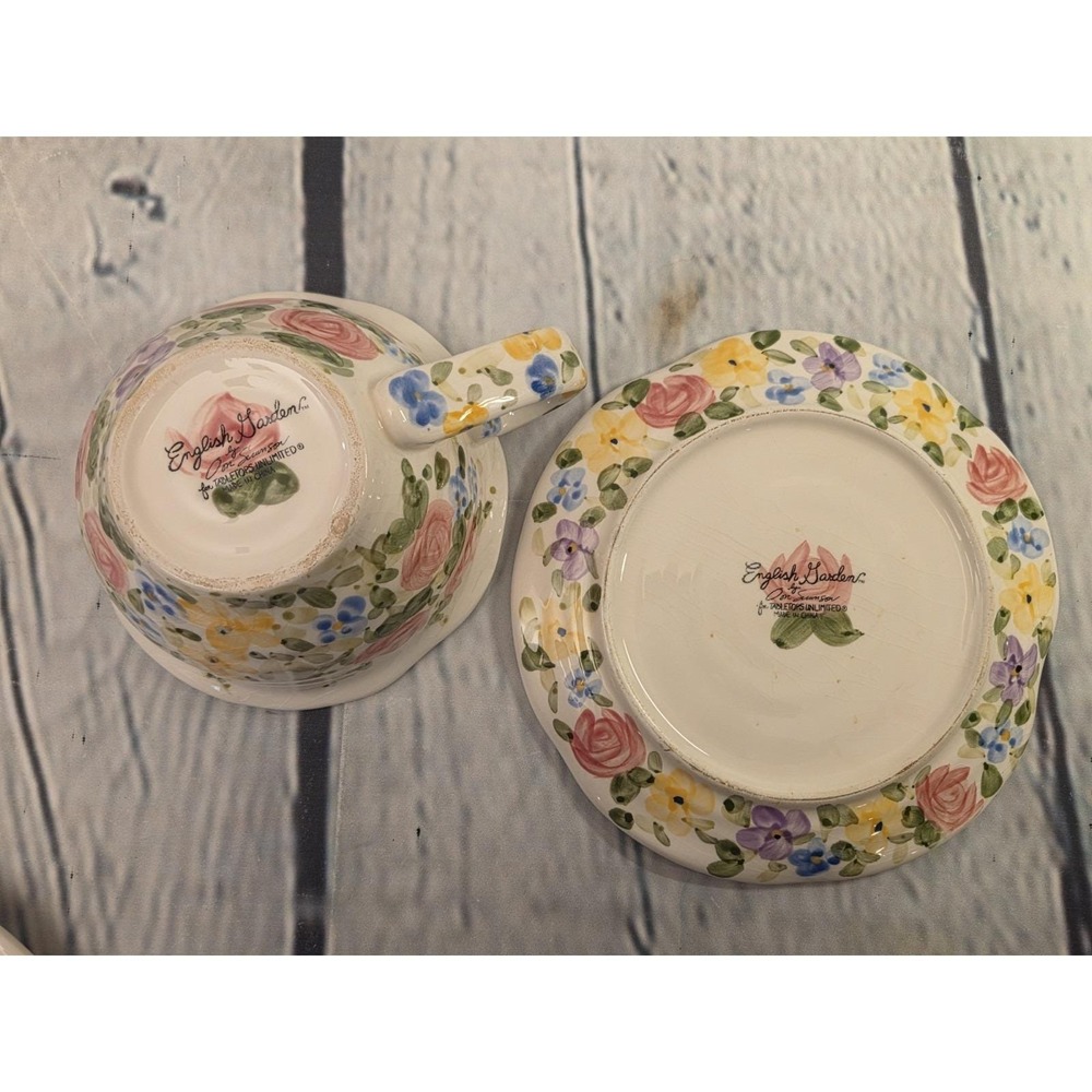 Tabletops Unlimited English Garden Jumbo Mug Cup & Saucer - Picture 4 of 8